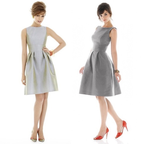 alfred sung boatneck sheath dress